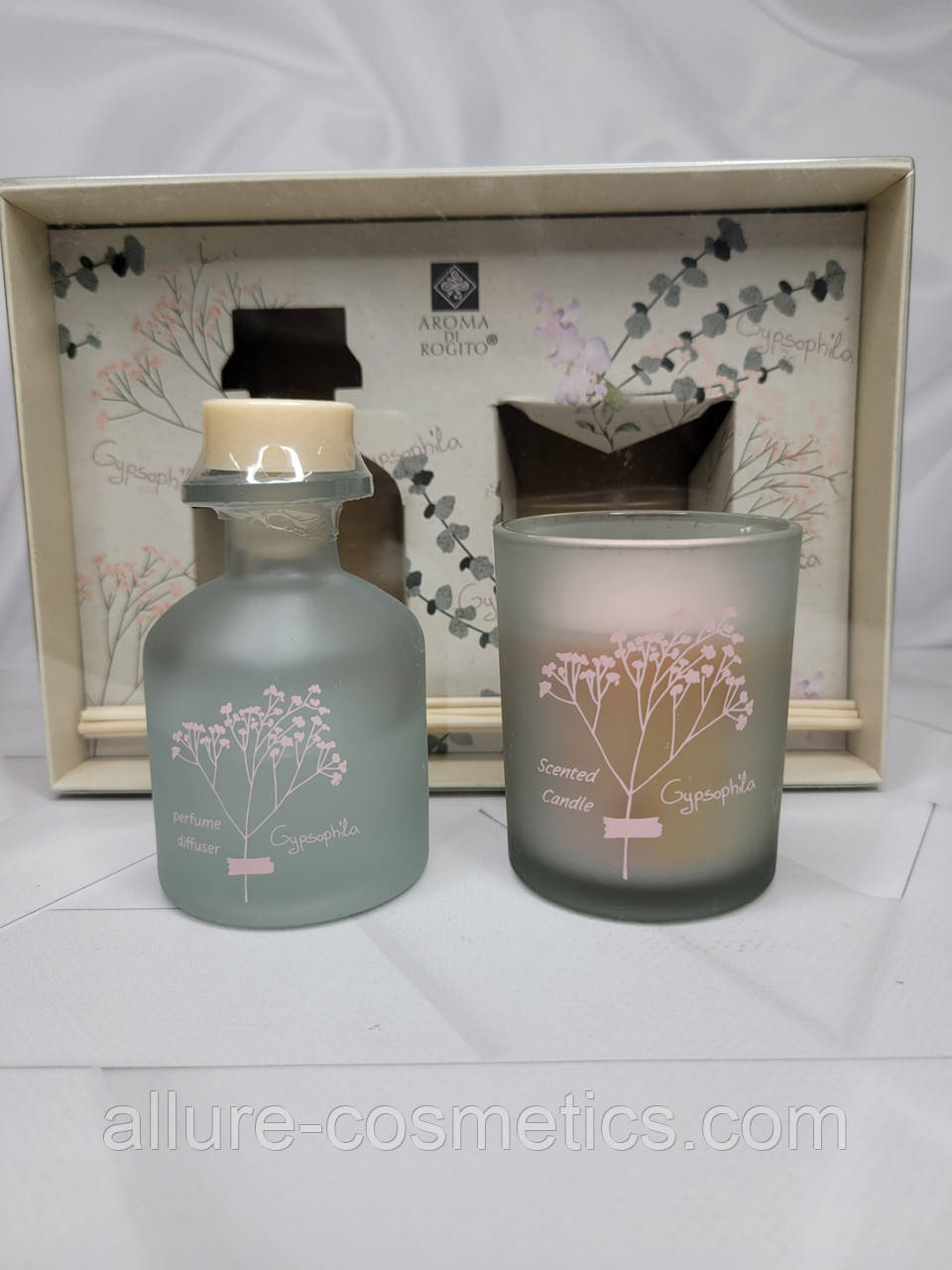 Набір Аромодифузор і Свічка Aroma Di Rogito Gypsophila 50 мл + 90 г