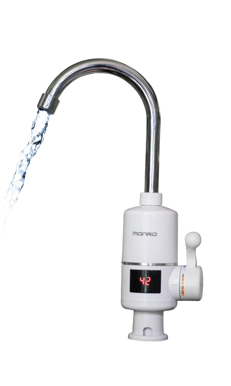 Проточний водонагрівач MONRO LZ 301SX електронне табло, на мийку, фото 1