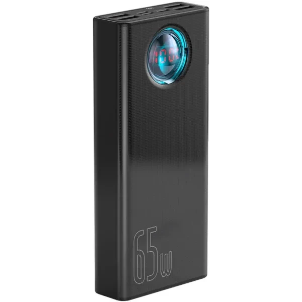 Зовнішній акумулятор (павербанк) Baseus Amblight Digital Display Quick Charge 65W 30000mAh Black