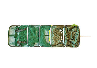 Садок квадратний Feima 40х30 см довжина 2.5 м з кілочком (спортивний, прогумована сітка) (4515)