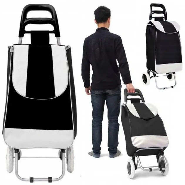 Візок господарський на колесах кравчучок на колесах до 35 кг чорний, фото 1