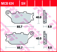 Тормозные колодки TRW / LUCAS MCB634SH
