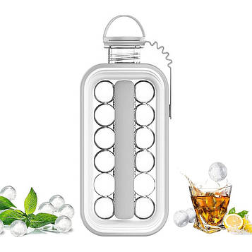 Силіконова форма для льоду ICE CUBE TRAY на 17 кульок Сіра, силіконова форма для льоду кульки (ST)