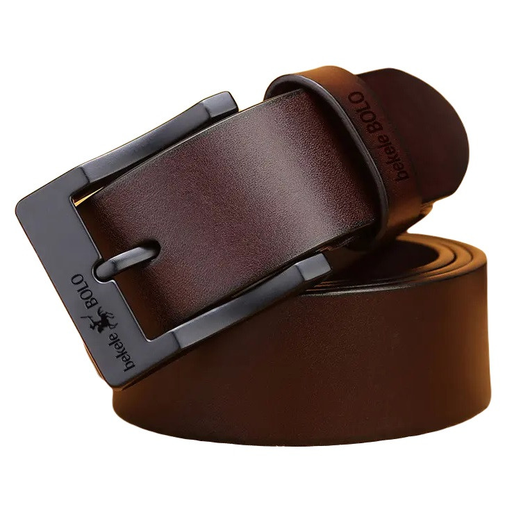 Чоловічий ремінь Bekele Bolo Hawk еко-шкіра 125 см Brown (3_05321)