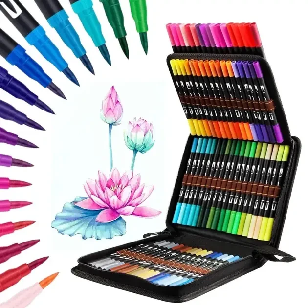 Акварельні Color pencil AND 100 CD Художні маркери із сумкою для малювання 100 шт. Лучшая цена
