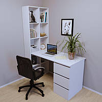Прямий письмовий робочий стіл для ноутбука з вбудованими стелажем і тумбою СП-114 Тіса Меблі