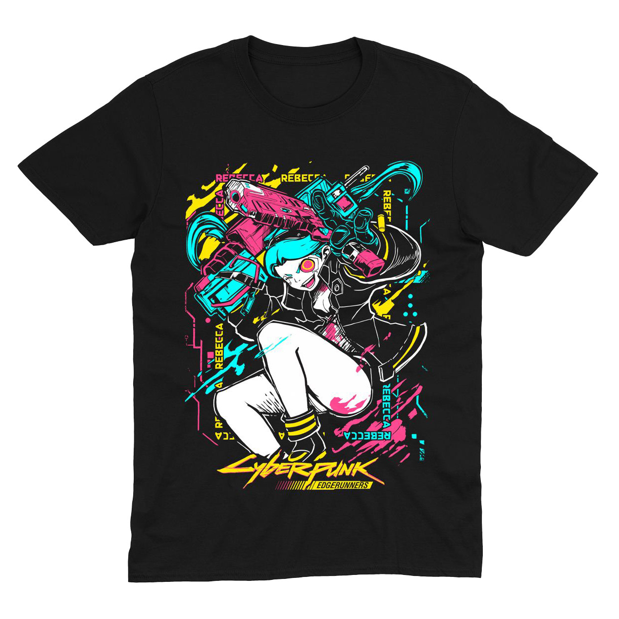 Футболка Ребекка - Кіберпанк: Ті, що біжать по краю | Rebecca - Cyberpunk Edgerunners