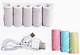 Дитячий портативний міні принтер C 64259 5C термопринтер кишеньковий принтер, чорно-білий колір друку, 2 кольори, фото 2