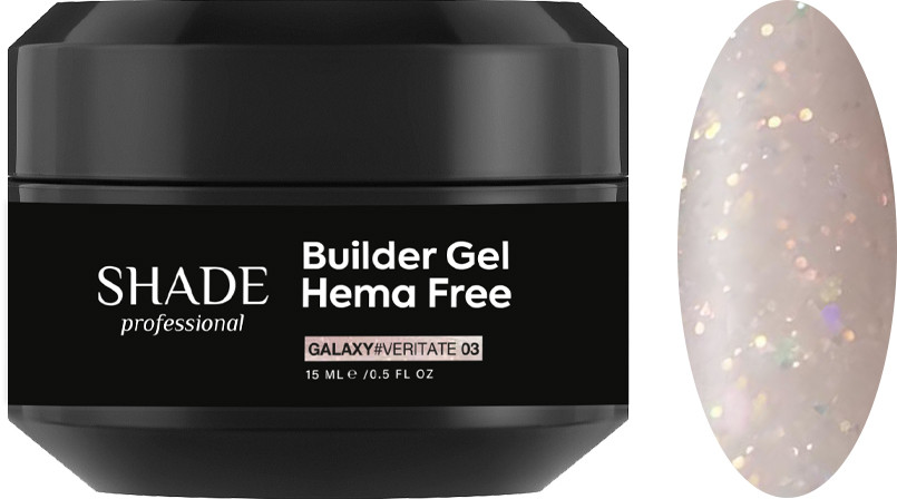 Білдер гель HEMA FREE BUILDER GEL GALAXY VERITATE 03 Shade, 15 мл