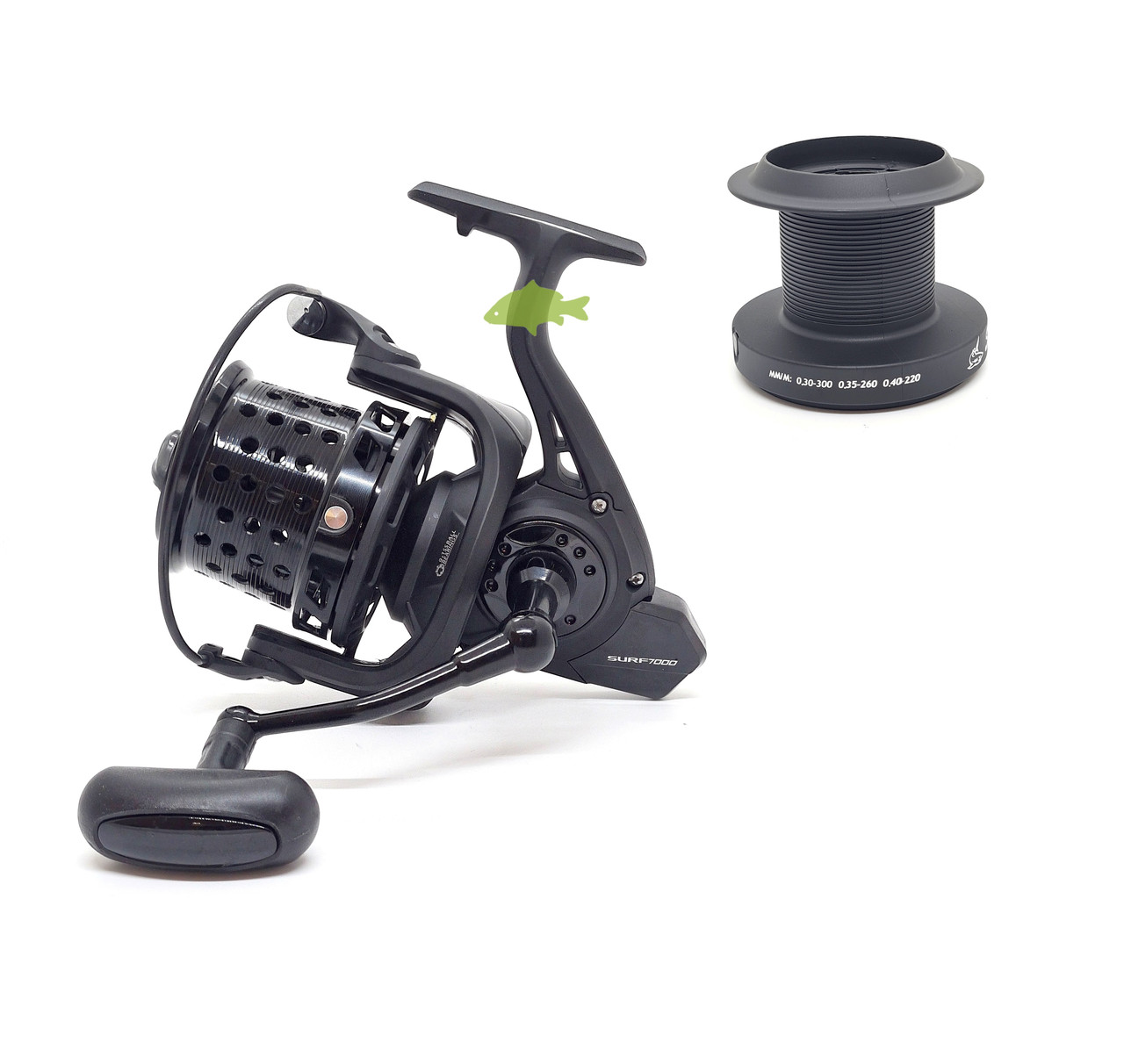 Котушка Shark Surf 7000 Carbon (9+1bb; 4.7:1) для коропового та серфового лову (конусна шпуля)