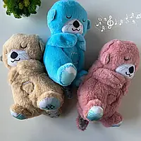 Плюшевая выдра, Мягкий ночник на батарейках, Мягкая игрушка для сна GS227