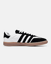 Жіночі Кросівки Adidas Samba x Stussy 8 Ball Concept White Black / Адідас Самба Стуссі 8 Болл Концепт Білі, фото 4
