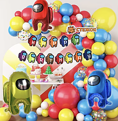 Набір кульок для композиції Among Us Різнобарвний