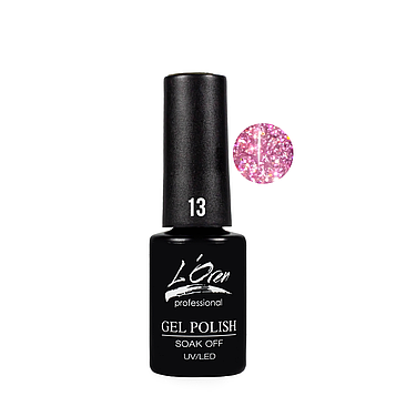 Гель-лак для нігтів L`oren світловідбивний 7 мл № 13 SD Шиммерний сіро-рожевий