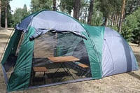 Тандемні намети Палатка для кемпінгу 4-місний Шатер-кухня зелена