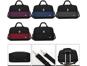 Сумка спортивна дорожня 60*38 см на блискавці з довгим ремінцем із різних варіантів Inna