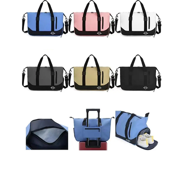 Сумка спортивна дорожня 48*30 см на блискавці з довгим ремінцем із різних варіантів Inna