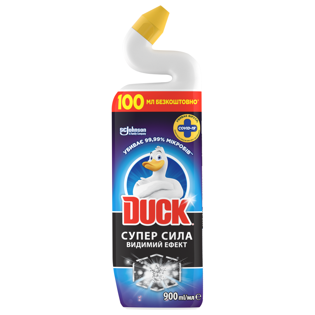 Засіб для туалету Туалетне Каченя DUCK 5в1 видимий ефект 900мл, чорний