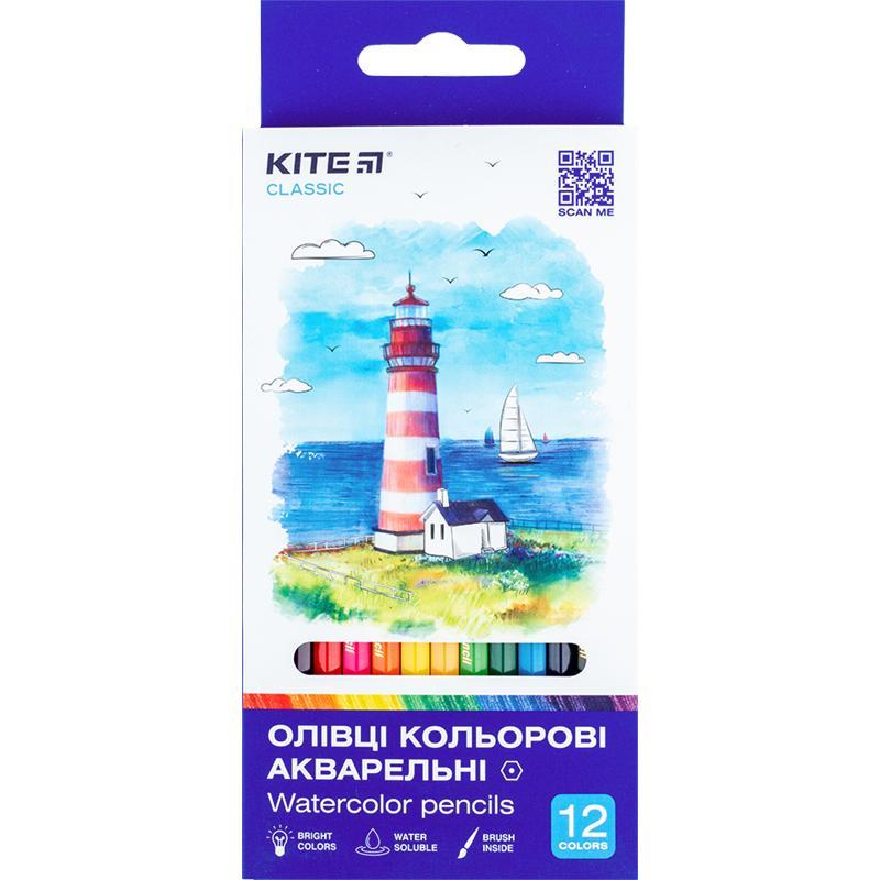 Олівці акварельні Kite Classic 12 кол