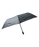 Парасолька напівавтомат PL002 чоловіча, 8 спиць, ручка пряма, Чорний, фото 2