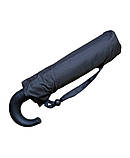 Парасолька чоловіча PL003 автомат, 8 спиць, ручка гак, Чорний, фото 4