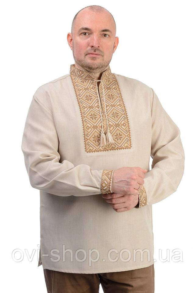чоловіча вишиванка бежева