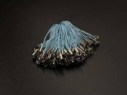 Блакитний Шнурок сувенірний Текстильний з кільцем 62 мм. Міцний Ремінець 100 шт/уп Фурнітура / Блакитний Шнурок сувенірний