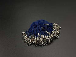 Синій Шнурок сувенірний Текстильний з кільцем 62 мм. Міцний Ремінець 100 шт/уп Фурнітура / Синій Шнурок сувенірний Текстильний з