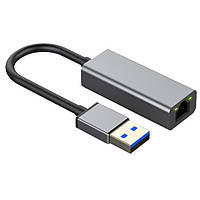Мережевий адаптер USB 3.0 — RJ45 LAN Ethernet Гігабіт 1000 Мбіт/с Aluminium Grey