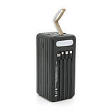 Powerbank ACL PW-94 80000mAh, 4xUSB, 4 кабеля(USB/Micro/Type-C/Lighting), 1,4кг, Black, Box, фото 3