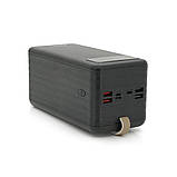 Powerbank ACL PW-94 80000mAh, 4xUSB, 4 кабеля(USB/Micro/Type-C/Lighting), 1,4кг, Black, Box, фото 4