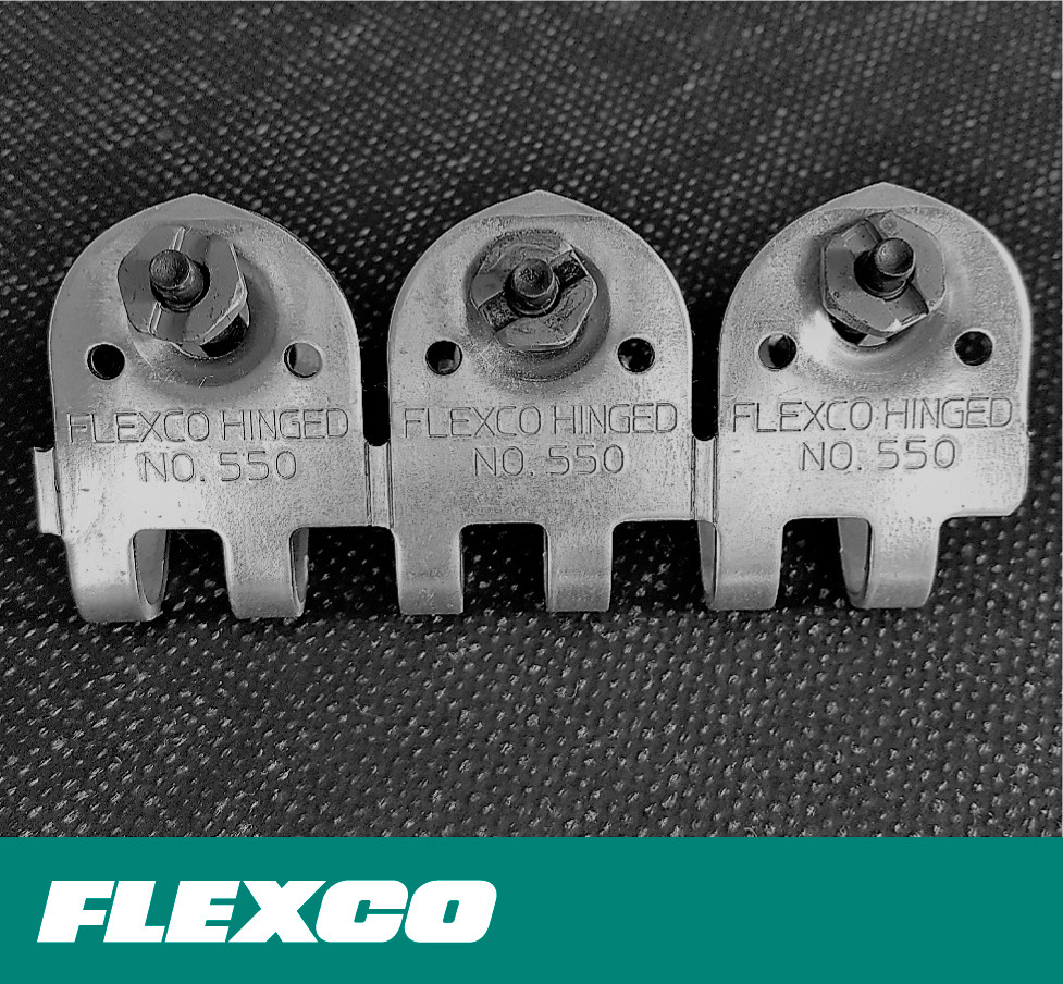 Flexco 550 Bolt Hinged болтові шарнірні механічні з'єднувачі конвеєрної стрічки 550J1000NC-SN