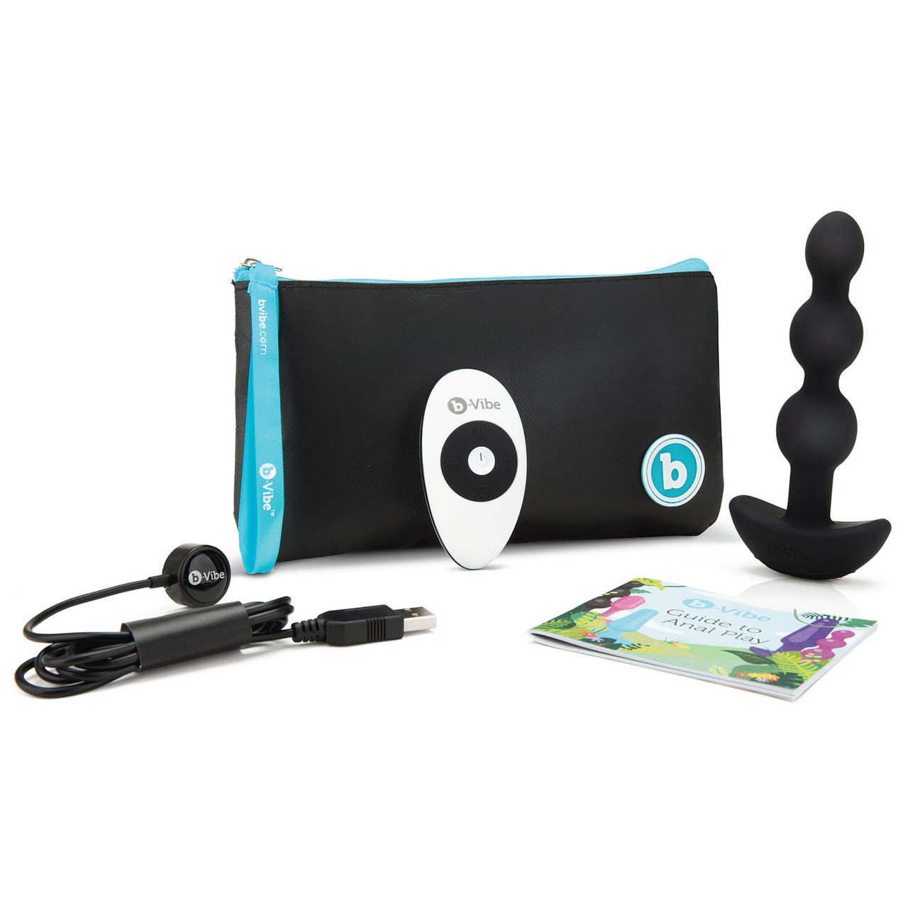 Анальне пробка з вібрацією B-vibe Triplet Anal Beads Black AIW Or2501, фото 1