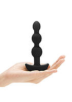 Анальне пробка з вібрацією B-vibe Triplet Anal Beads Black AIW Or2501, фото 6