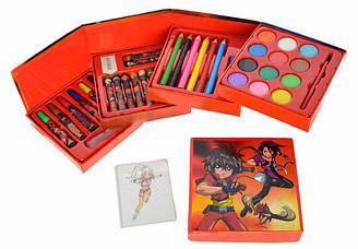 Набір для дитячої творчості "Бакуган" (38 предметів) квадратний