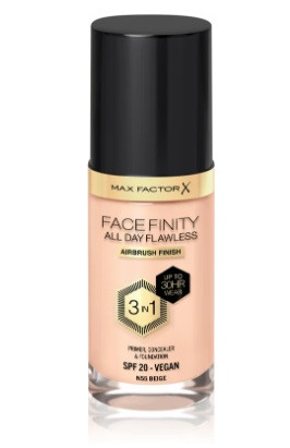 Тональна основа для обличчя Max Factor Facefinity All Day Flawless 3-In-1 Foundation SPF 20, 55 Beige, 30 мл, фото 1