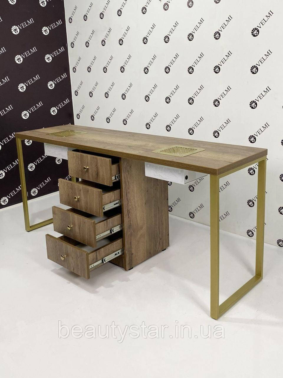 Манікюрний стіл в салон краси Zeus NEW Loft стіл на 2 майстри манікюру Vm147