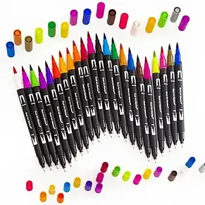Маркери з малюнок Color pencil AND 60 CD, Акварельний набір маркерів 60 штук YU227, фото 4