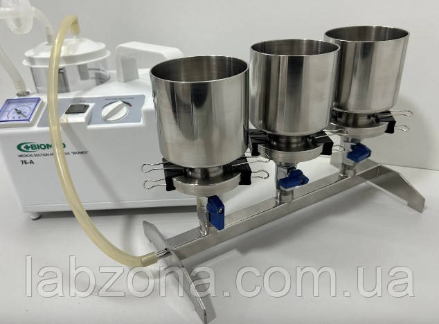 Прилад вакуумного фільтрування ПВФ-35/3ПП -3 лійки