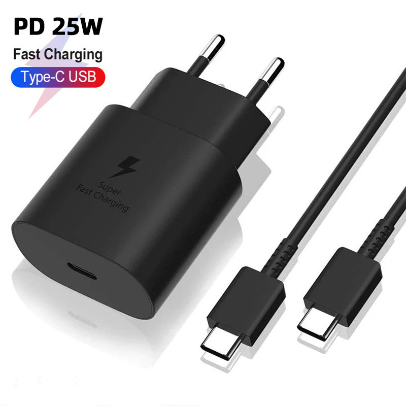 Мережевий зарядний пристрій 25W PD Adapter EP-TA800 Black + кабель Type C, фото 1