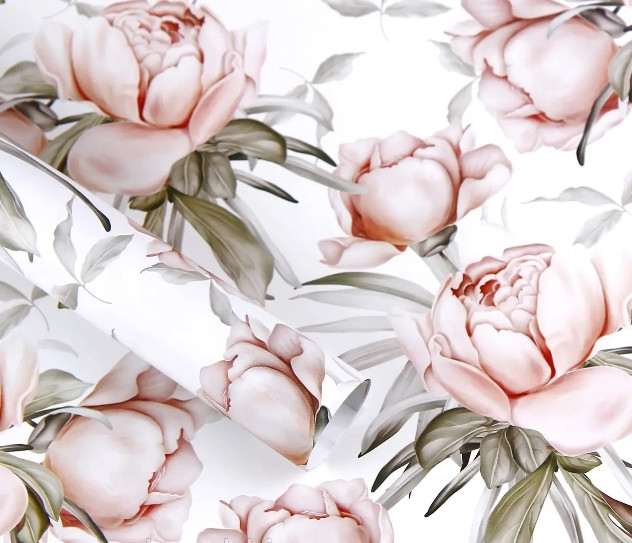 Подарунковий папір для пакування "Квіти" , 5 шт/уп