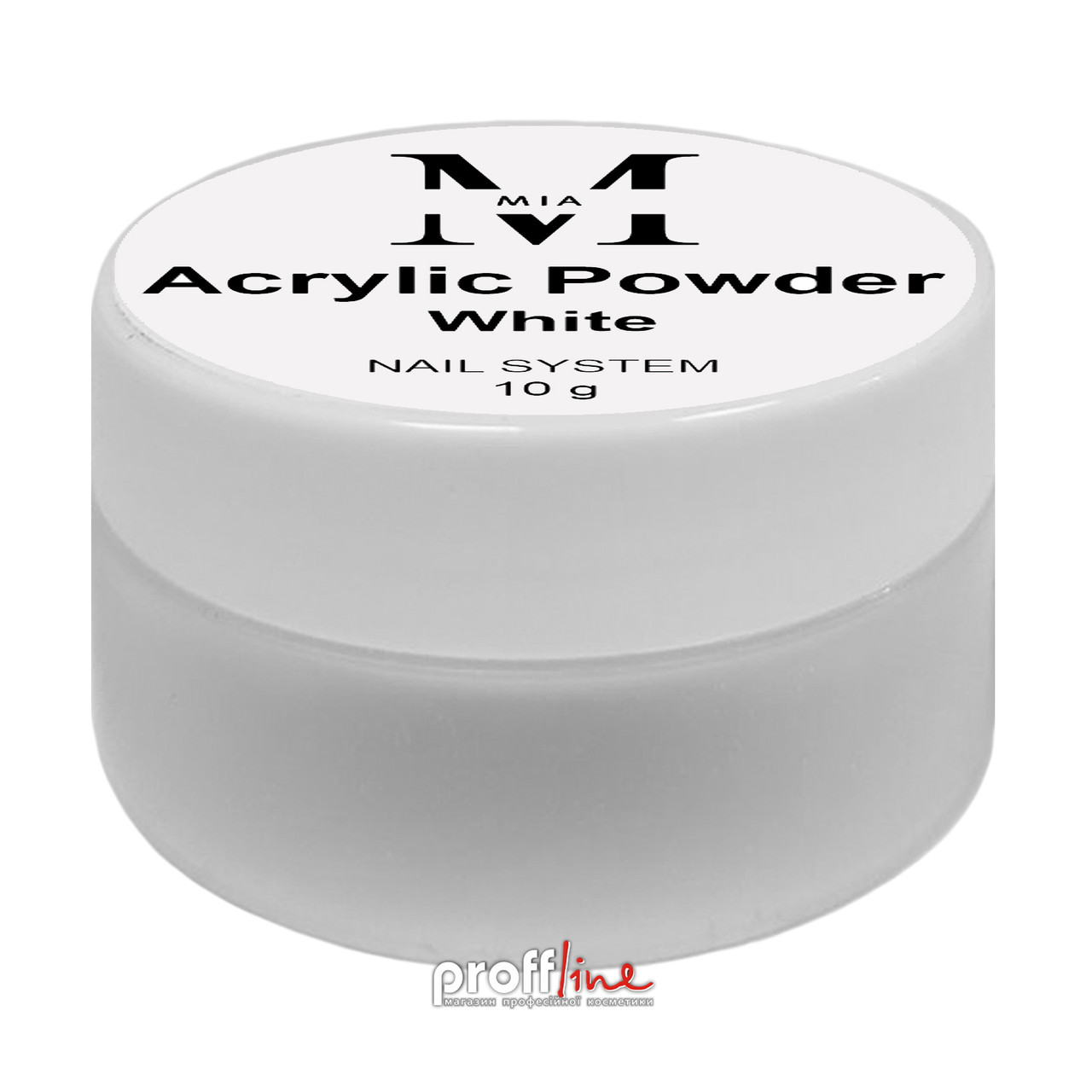 Акрилова пулра для нігтів Mia-M Acrylic Powder White біла, 10 г