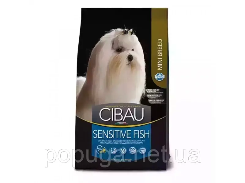 Farmina CIBAU SENSITIVE Adult Mini Fish сухий корм для дорослих собак дрібних порід з чутливим травленням РИБА, 2,5кг