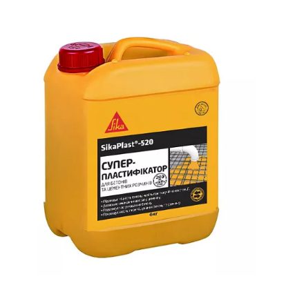Суперпластифікатор для бетону і розчину SikaPlast-520, 6 кг, фото 1
