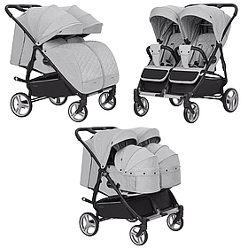 Коляска для двійні з перенескою CARRELLO Connect CRL-5502/1, Ink Gray