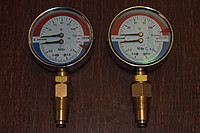 Термоманометр аксіальний (задній) TIM 80 1/2", 0-4бар, 120 гр Watts, фото 1