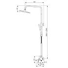 Душова система універсальна Qtap Vlasta New на три споживачі (з виливом) QTVLA111CRM45650 Chrome, фото 2