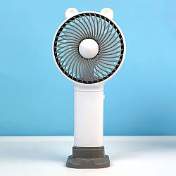 Портативний вентилятор YM88153 Mini з вбудованим акумулятором Білий 48379