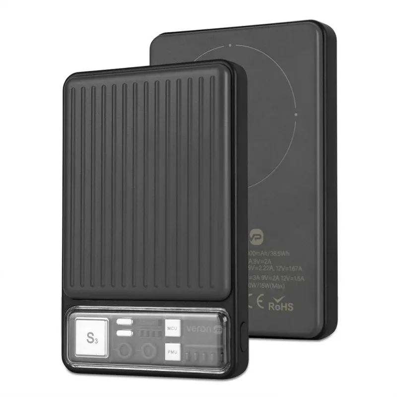 Портативний зарядний пристрій Power Bank MagSafe зі швидким заряджанням 10000 mAh 22.5W Veron Q25 USB-C+USB-A