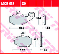 Тормозные колодки TRW / LUCAS MCB662